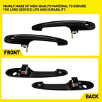 Set of 2 Black Front Exterior Door Handles for Chevy Cobalt (2005â2010)