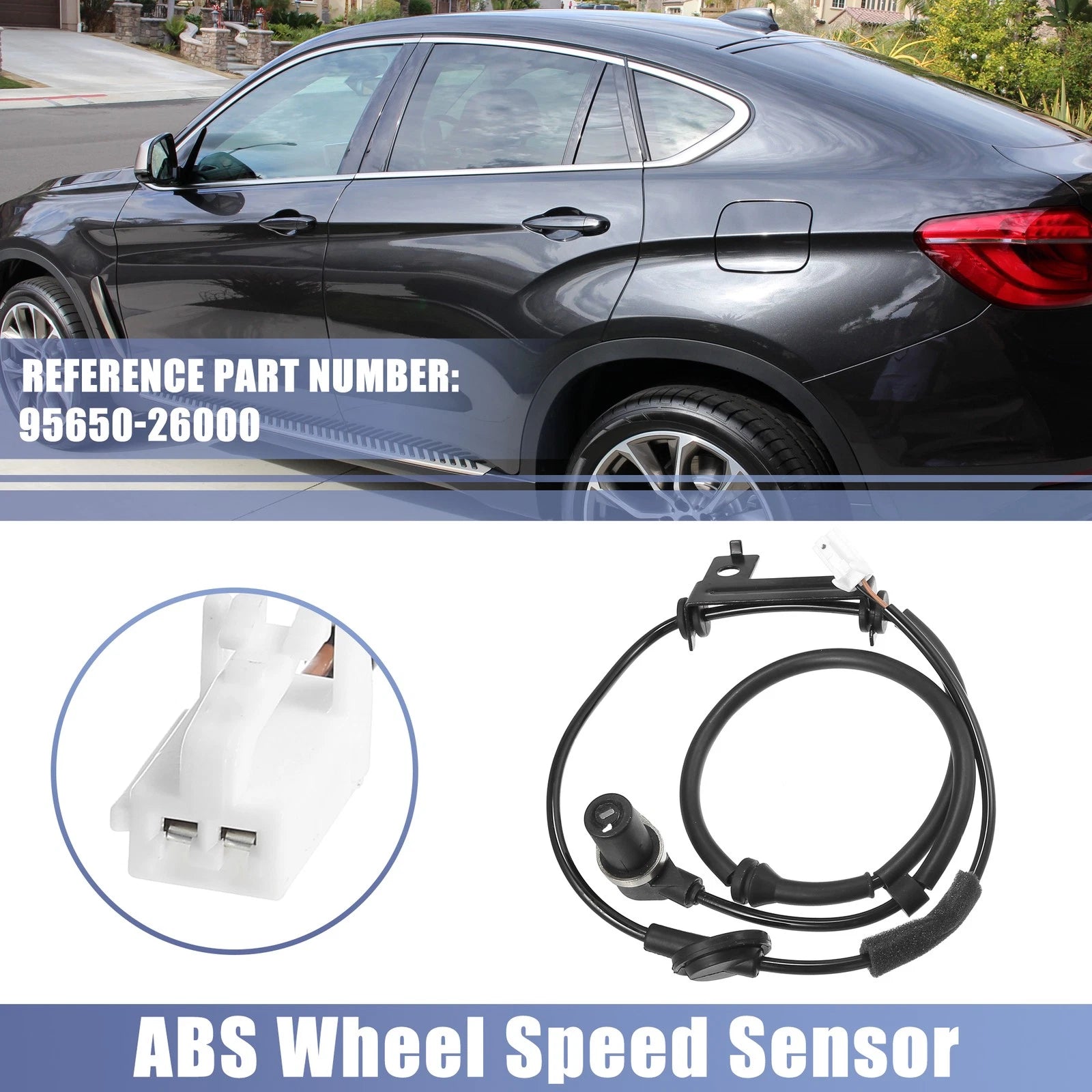 Rear Left ABS Wheel Speed Sensor No. 95650-26000 for Hyundai Santa Fe (2001–2006)