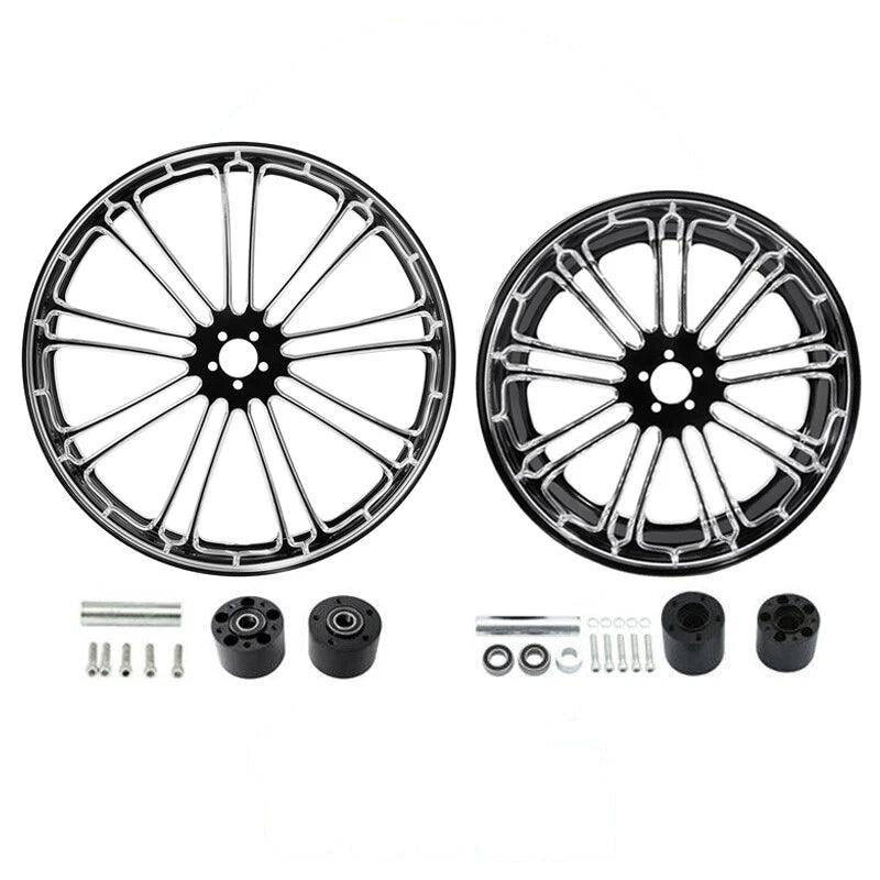 30" Front 18" Rear Wheel Rim Hub Belt Pulley for Harley Street Glide (1997–2008)