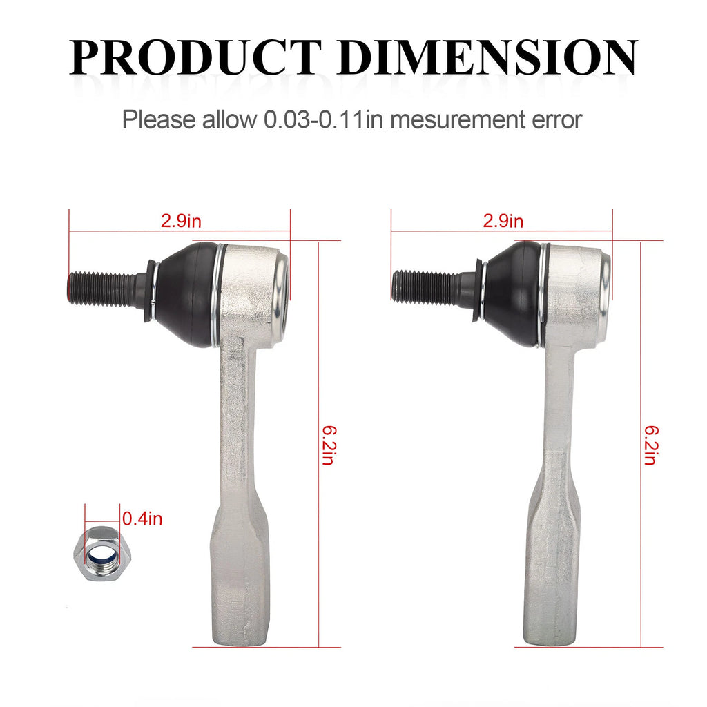 Steering Rack and Pinion Tie Rod Ends for Polaris (7061215, 7061216)