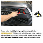 Smoked Lens Red LED Front Grille Lights for Toyota Tacoma (2016–2019)