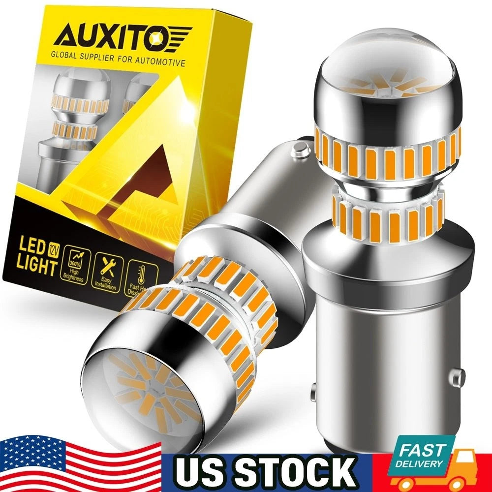 2X 1157 LED Turn Signal Light Bulbs for (CANBUS, Amber)