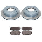 DuraGo Rear Rotors & Advics Ceramic Brake Pads Kit for Land Cruiser LX570 Tundra (2008–2021)