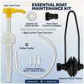 Set of 2 Outboard Motor Flusher Round Muffs & Gear Oil Pump for Universal