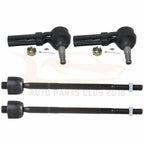 Set of 4 Inner Outer Tie Rod End Links for Chevrolet Corvette & Cadillac XLR (2005–2013)