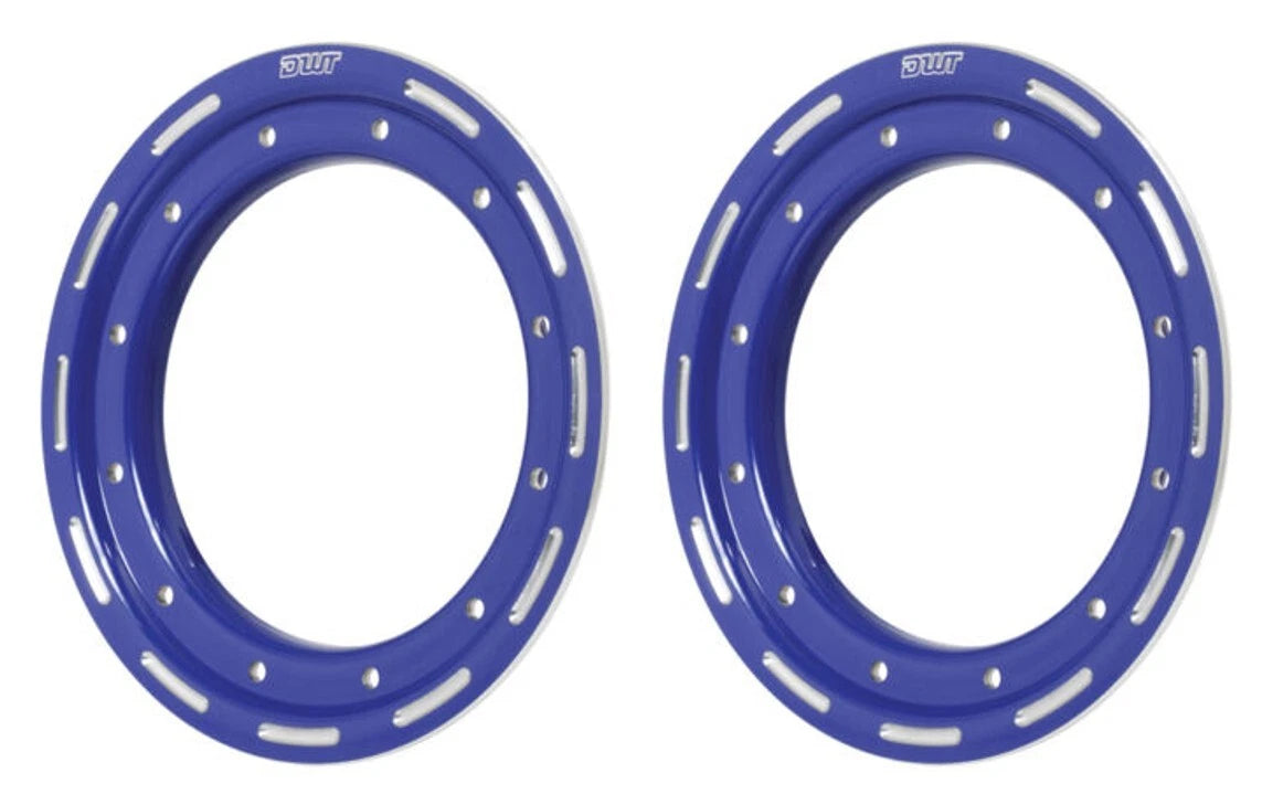 2X Beadlock Rings for DWT Alumilte Rok'N Lock G2 G3 10 Inch Blue