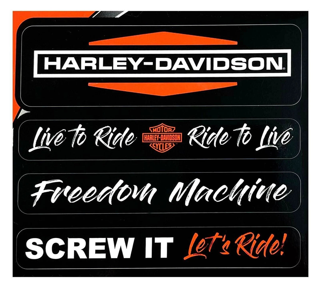 Set of 4 Harley-Davidson Sayings Decals (6 x 8 in.)