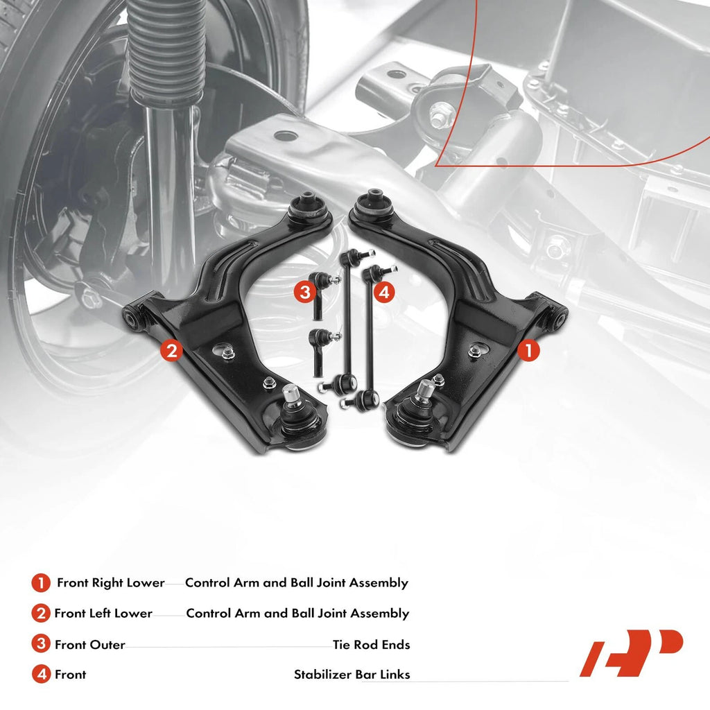 Set of 6 Front Control Arm Ball Joints for Ford Escape