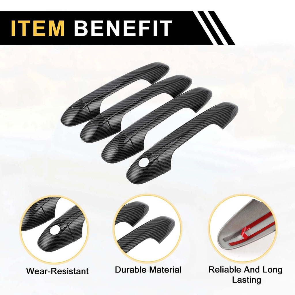 Set of 4 Exterior Door Handle Covers for Toyota Tacoma (2016–2023)