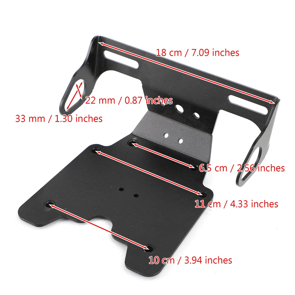 Aluminum License Plate Holder Frame for Yamaha Tenere 700 (2019–2021)