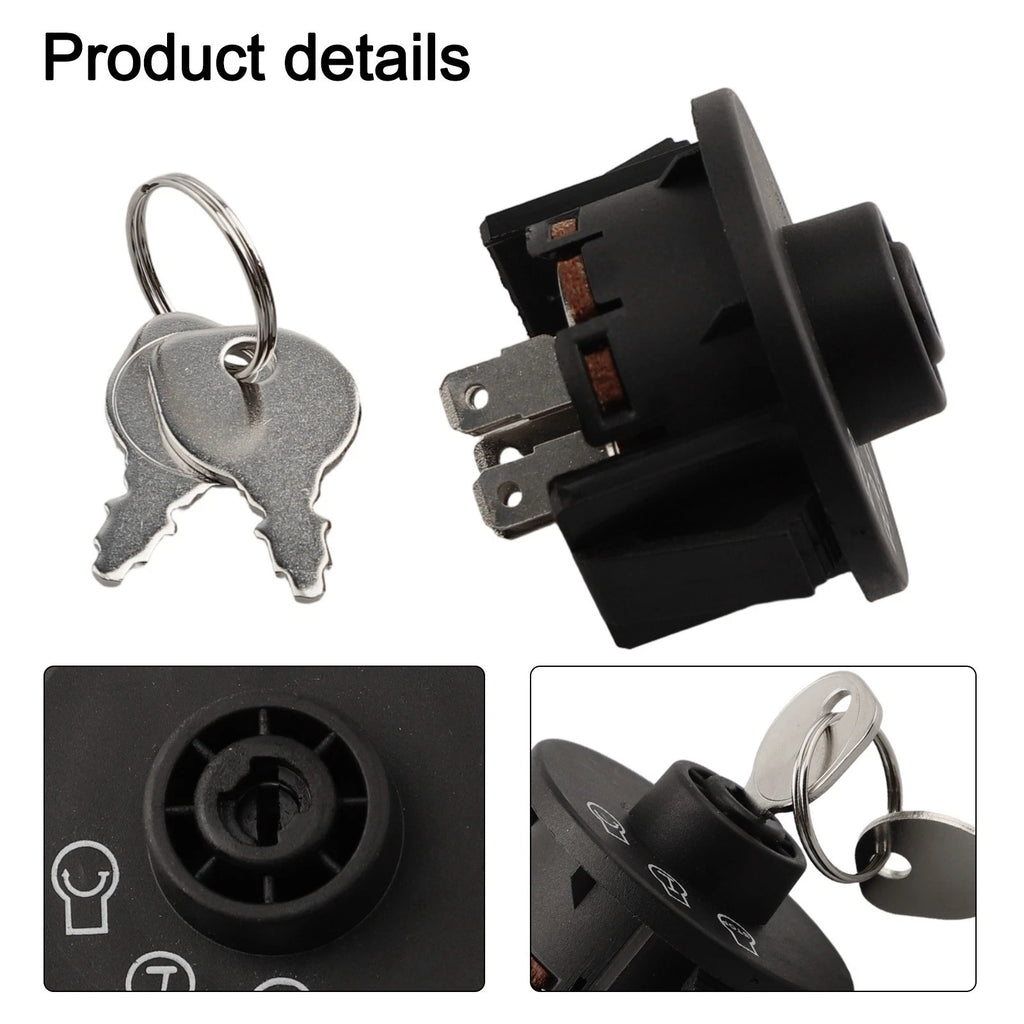 Ignition Switch with Key for Lawn Mowers (1172221, 1374100)