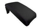 Console Lid Pull Over Cover Leather for Toyota Camry (2012–2017) Purple Stitch