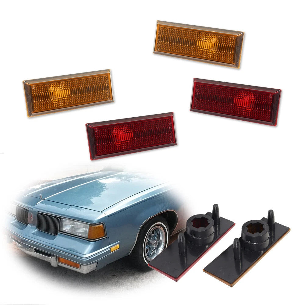 Set of 2 Side Marker Light Covers for Oldsmobile Cutlass 442 (1981–1988)