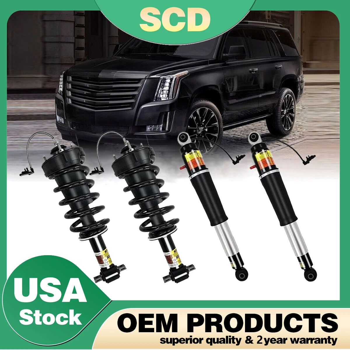 Set of 4 Front & Rear Shock Struts for GMC Yukon Denali Escalade Tahoe Suburban