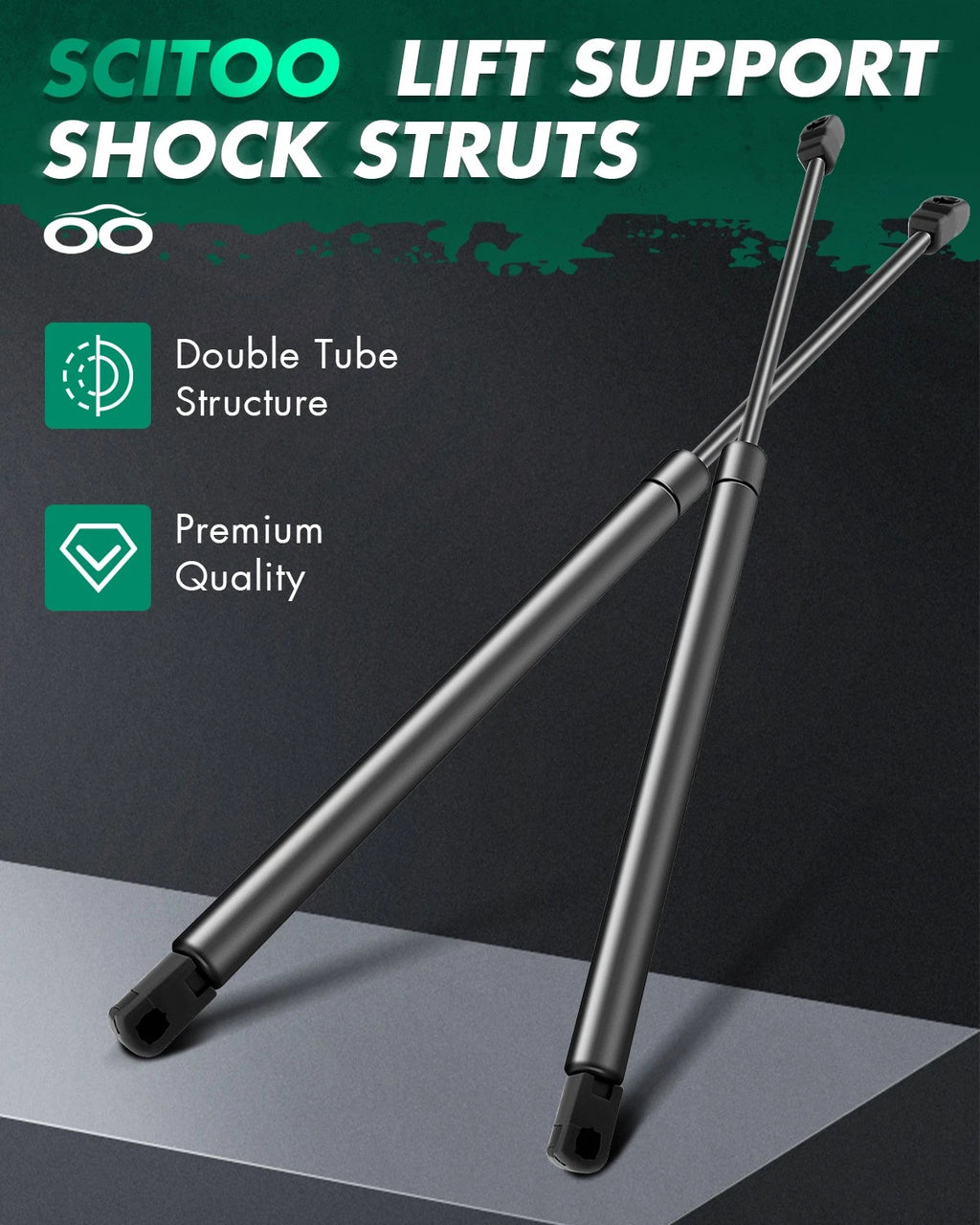 2X Hood Lift Supports for Ford F-250 F-350 F-450 F-550 Super Duty (1999–2007)