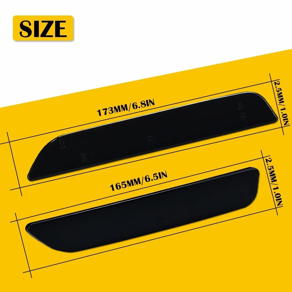 4PCS Smoked Lens LED Side Marker Lights for Ford Mustang (2010–2014)
