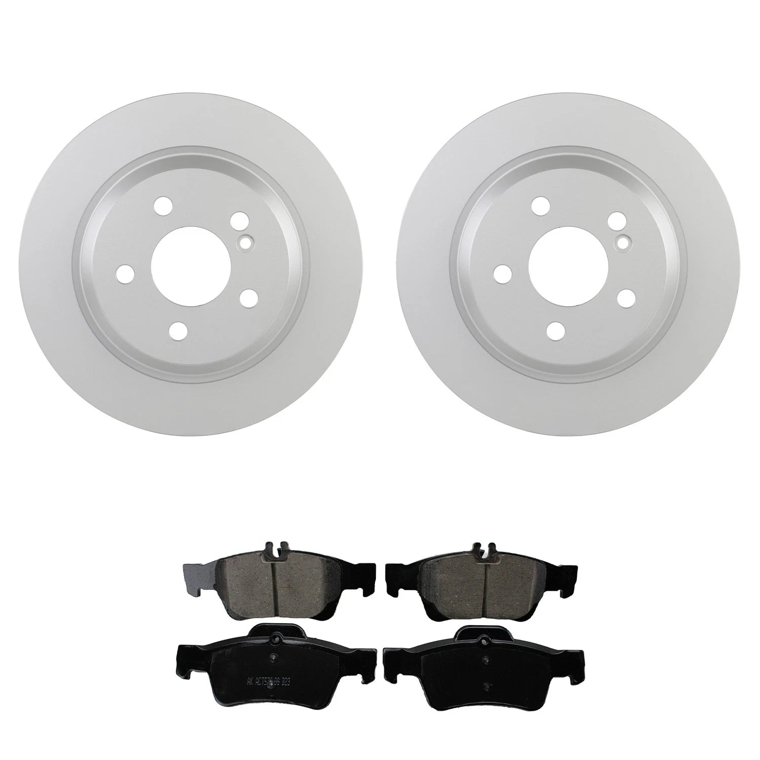 Bosch QuietCast Rear Rotor & Akebono EURO Ceramic Brake Pad Kit for W211 E500 (2003–2009)