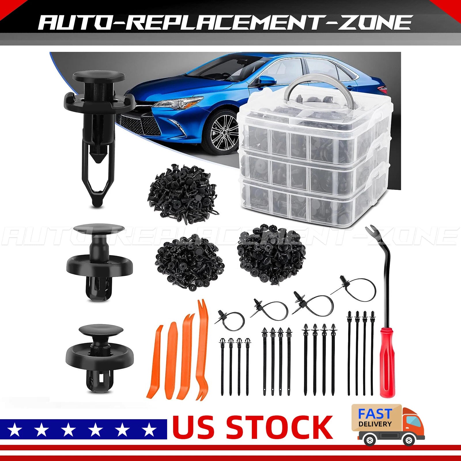 Push-Type Retainer Clip for Toyota (90467-07201, 90467-10183, 52161-16010)