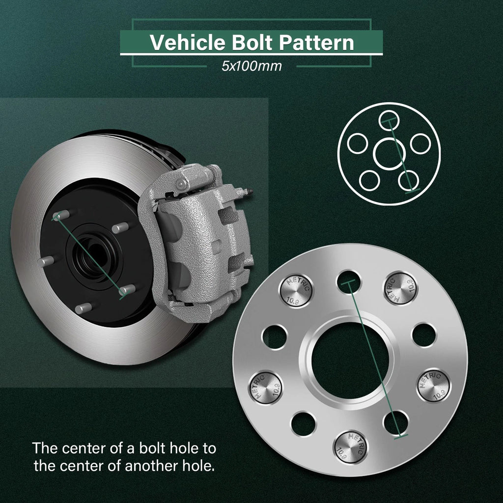 4X 20mm Wheel Adapters 5x100 to 5x112 14x1.5 for VW Jetta Golf Beetle Audi TT (2000–2023)