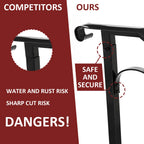 Adjustable Steel Step Handrail for Outdoor Stairs (1-2 Steps)