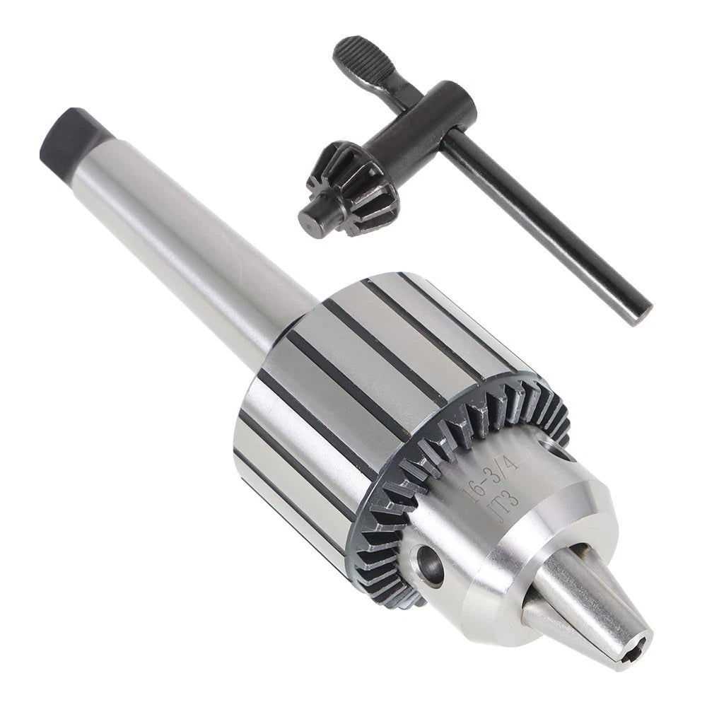 3/4" Heavy Duty Drill Press Chuck MT3 Taper with Chuck Key 3MT Shank