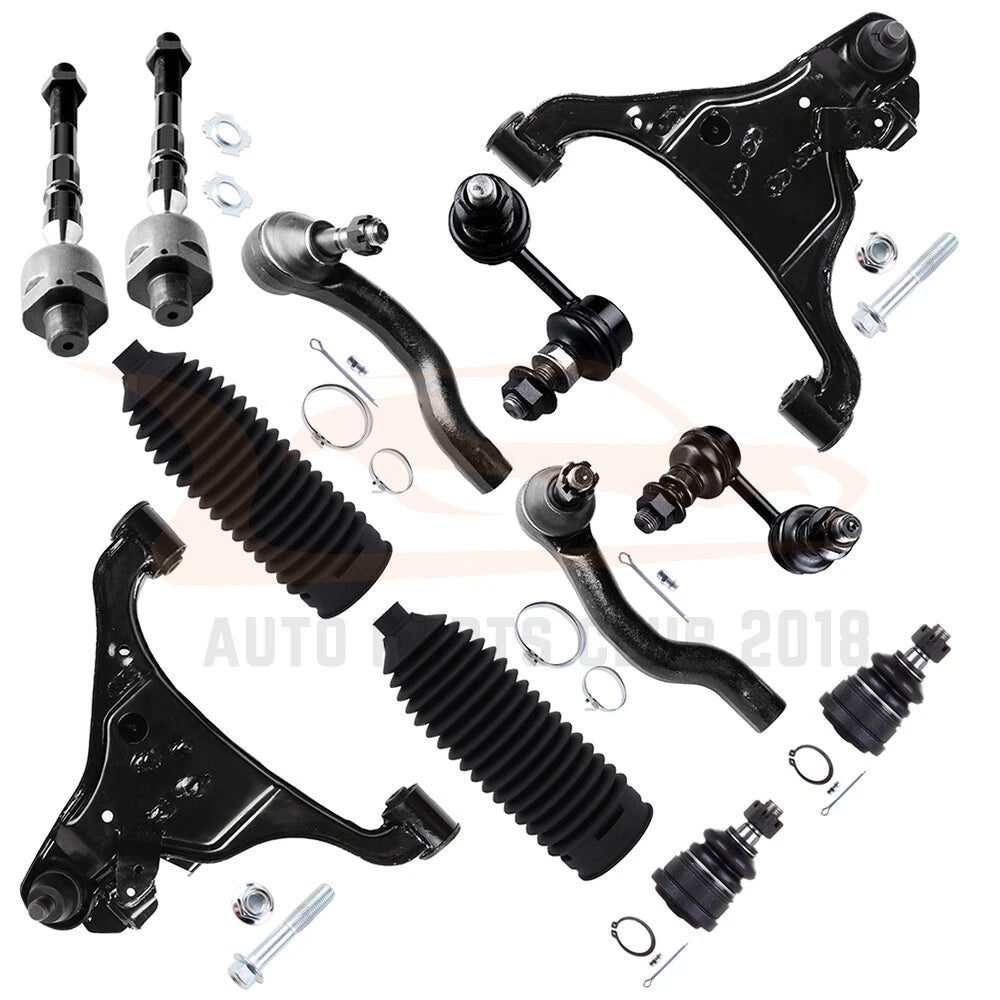 12Pcs Front Lower Control Arm Tie Rod Suspension for Nissan Xterra (2005–2015)
