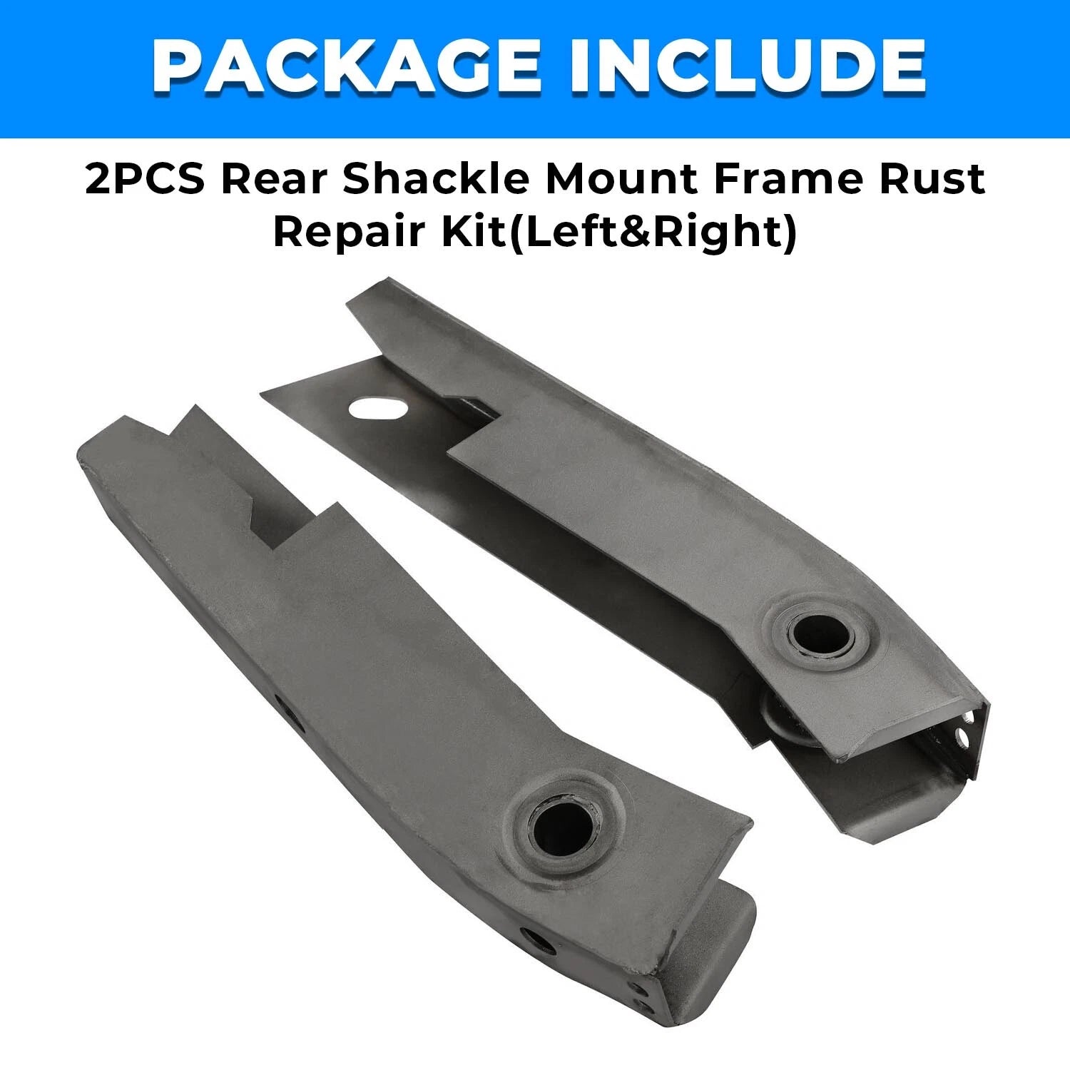 2X Rear Shackle Mount Frame Rust Repair Kit for Jeep Wrangler YJ (1986–1995)