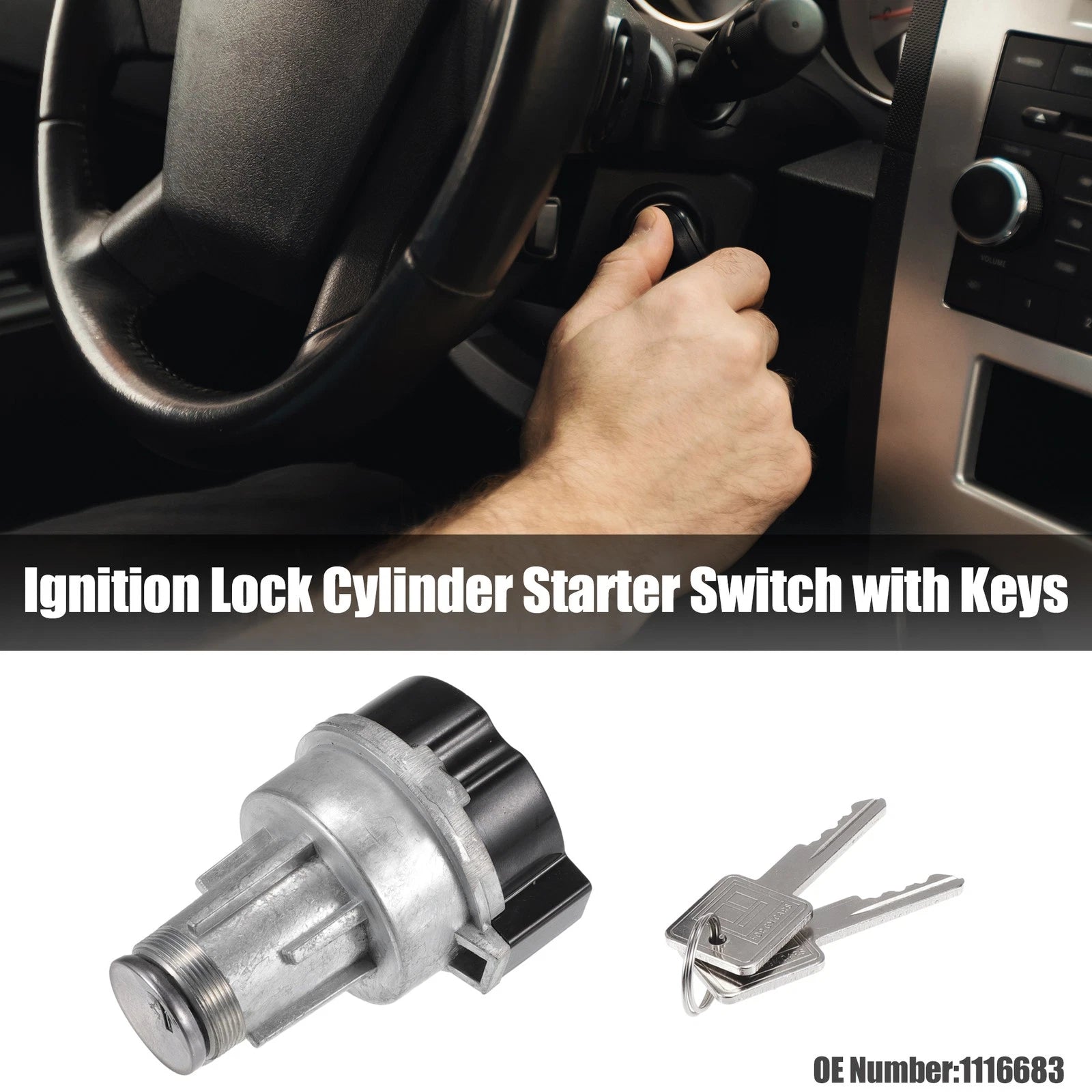 Ignition Lock Cylinder Starter Switch w/ Keys No. 1116683 for Chevrolet B60 
