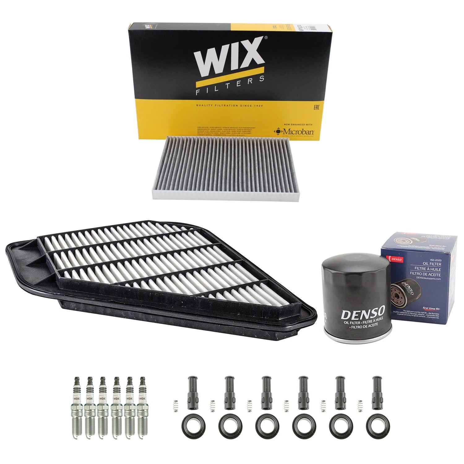 Tune Up Kit with 6 NGK Spark Plugs & Boots for Acadia Enclave Outlook (2007–2017)