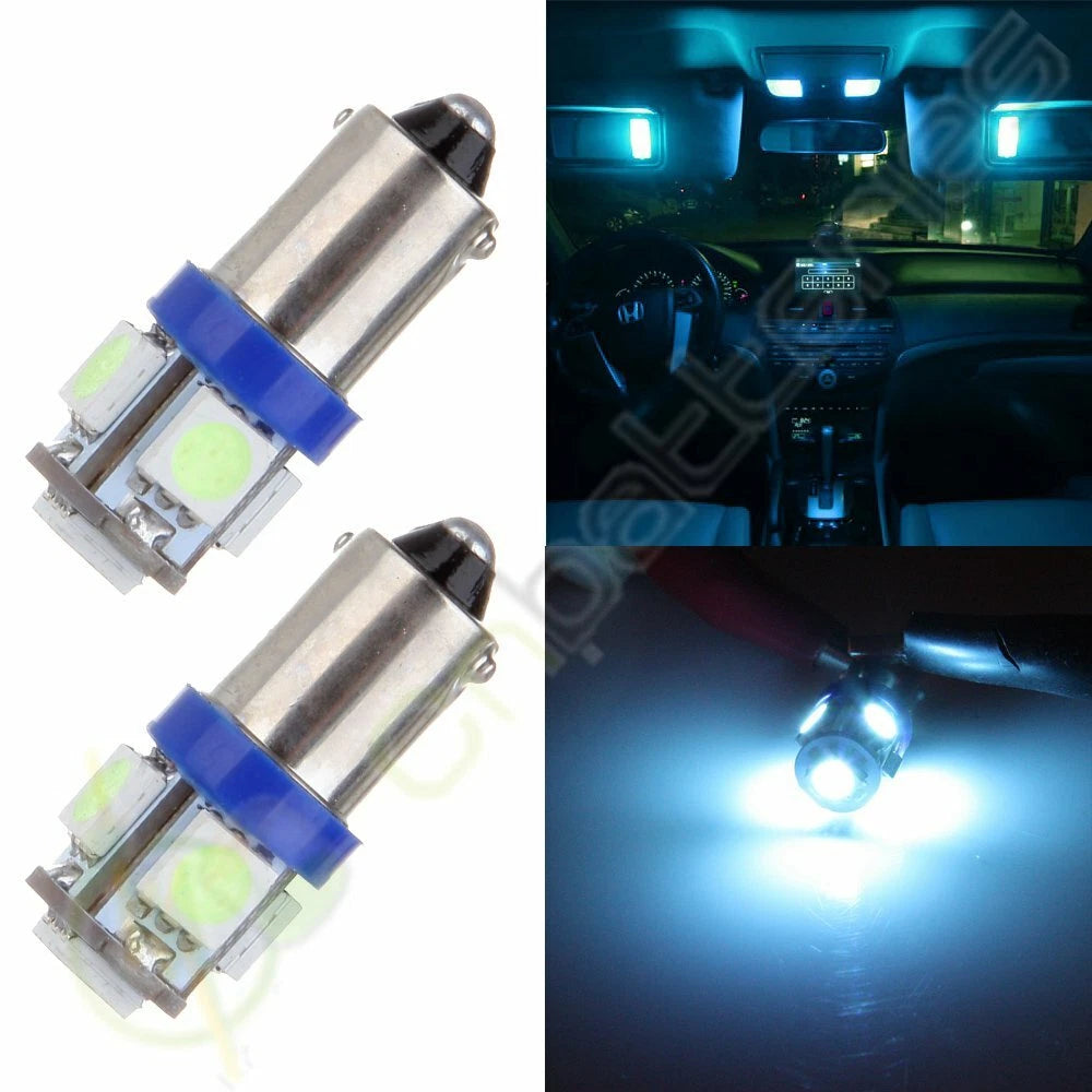 2X H6W Q65B 5-5050-SMD LED BA9S Map/Dome Light Bulbs for Universal