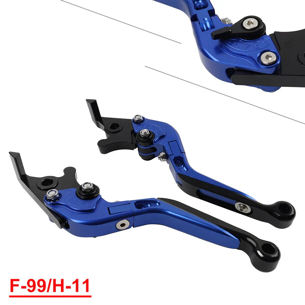 Blue Extendable Brake Clutch Levers for Ducati Panigale (899-1299, V2)