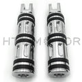 Chrome Edge Cut Footpegs for Harley FXBB FXBR FXBRS FXLR (2018–2023)