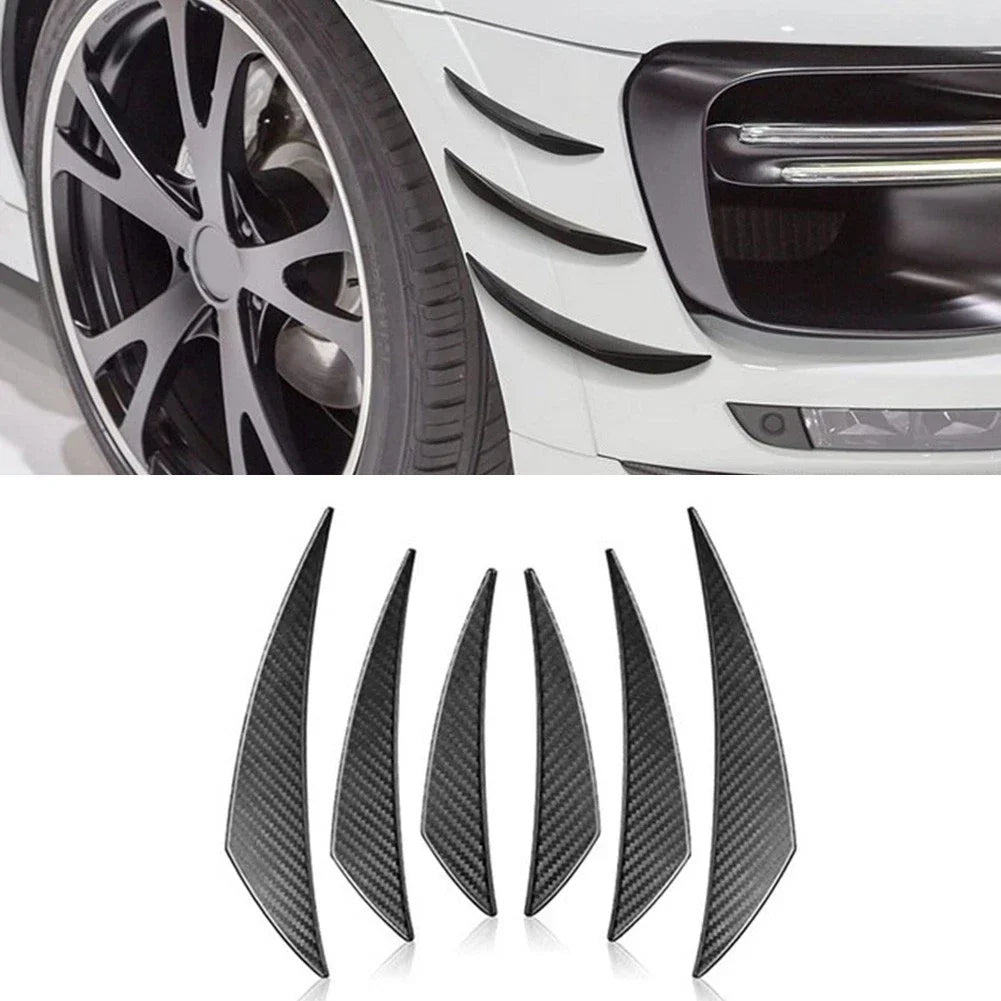 Spoiler Canards / 6pcs 6x / Front Bumper Decal Car Lip Splitter Sticker for Car
