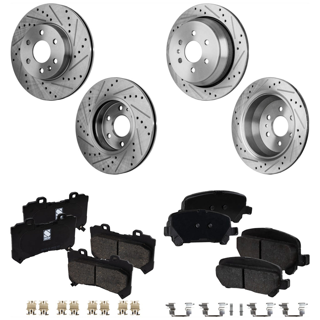Brake Disc Rotors and Pads Kit for Chevy Colorado Canyon