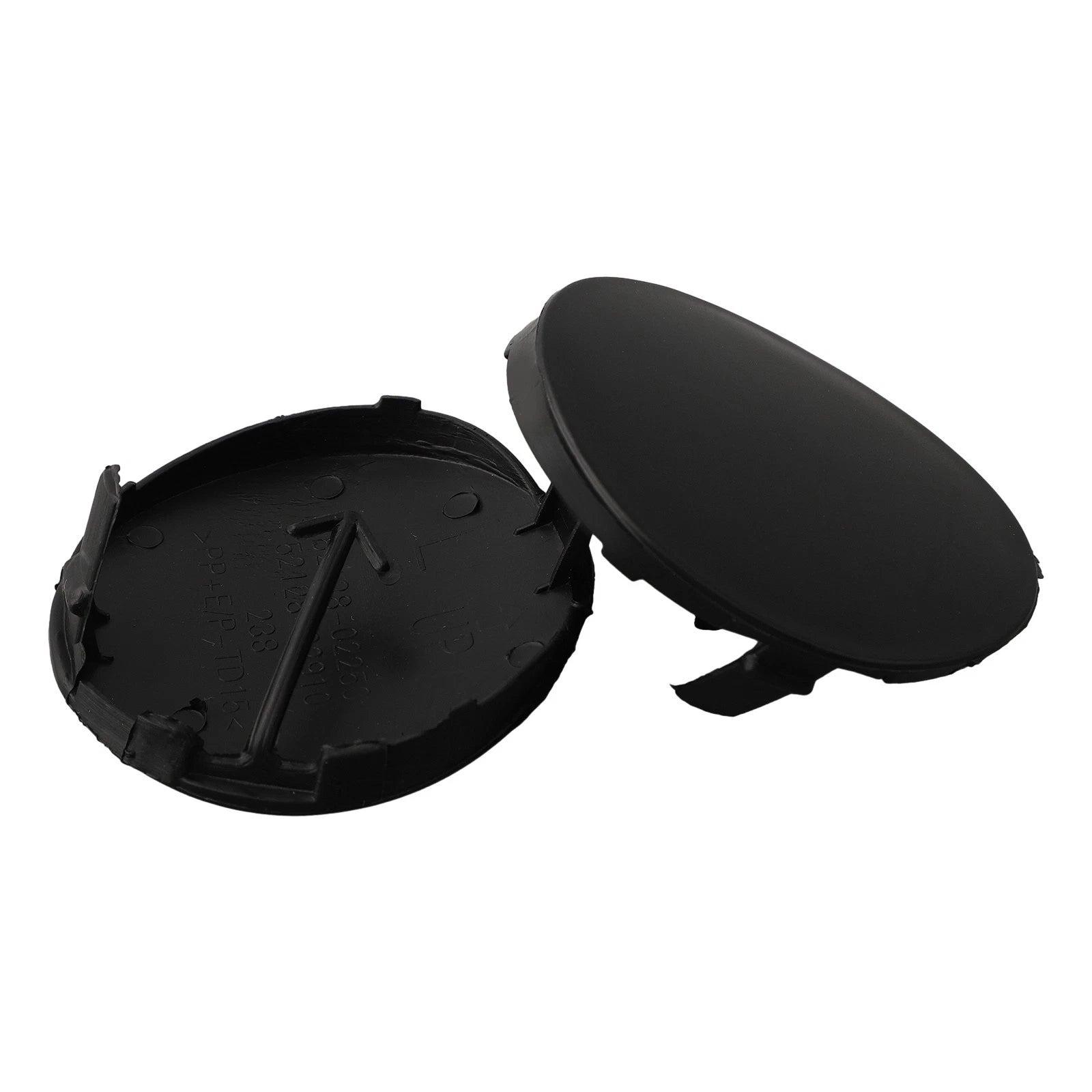 2X Tow Hook Cover Eye Cap for Toyota Corolla (2007–2010) - Black Unprimed