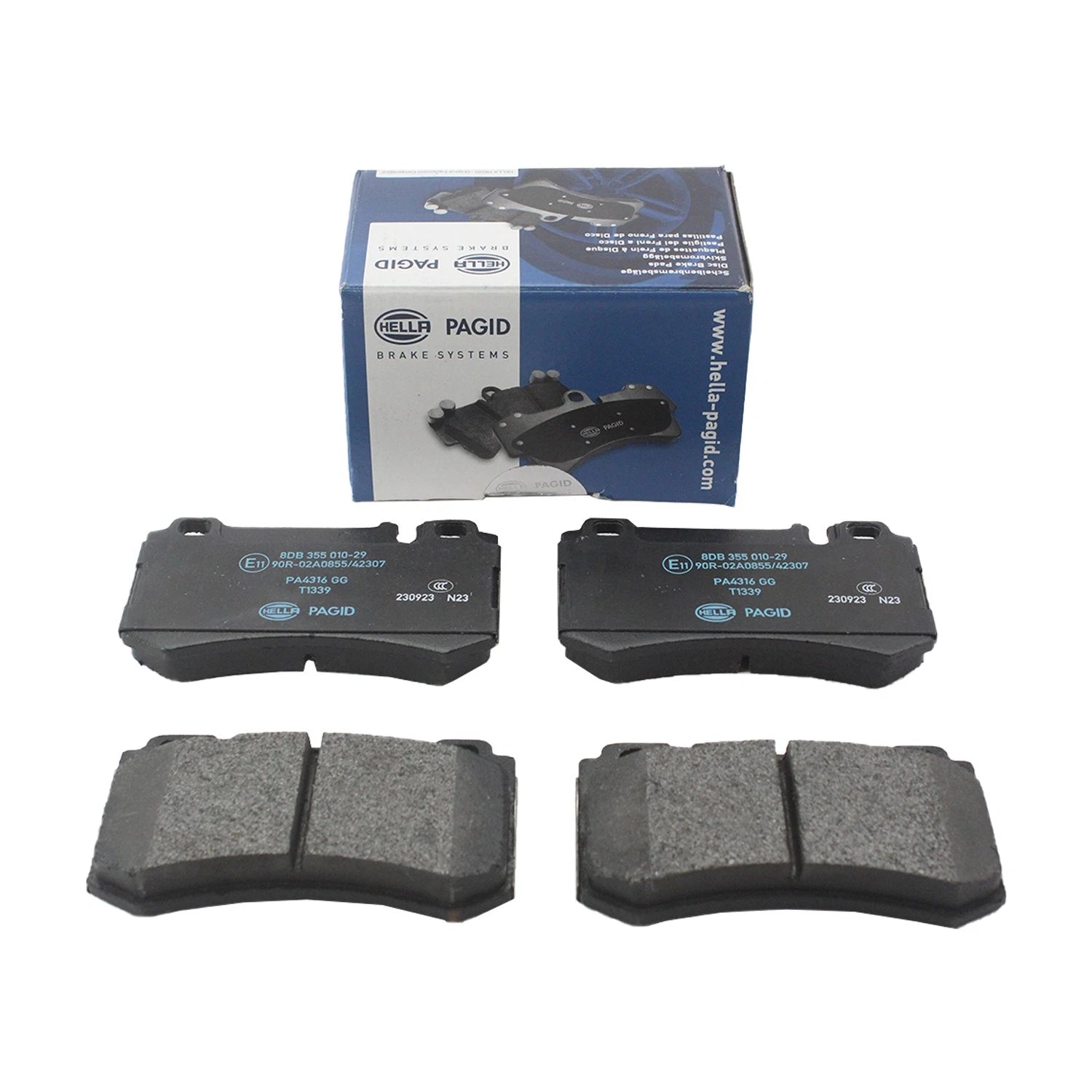 Set of 4 Hella Rear Low-Met Disc Brake Pads for Mercedes Benz C215 W219 W220