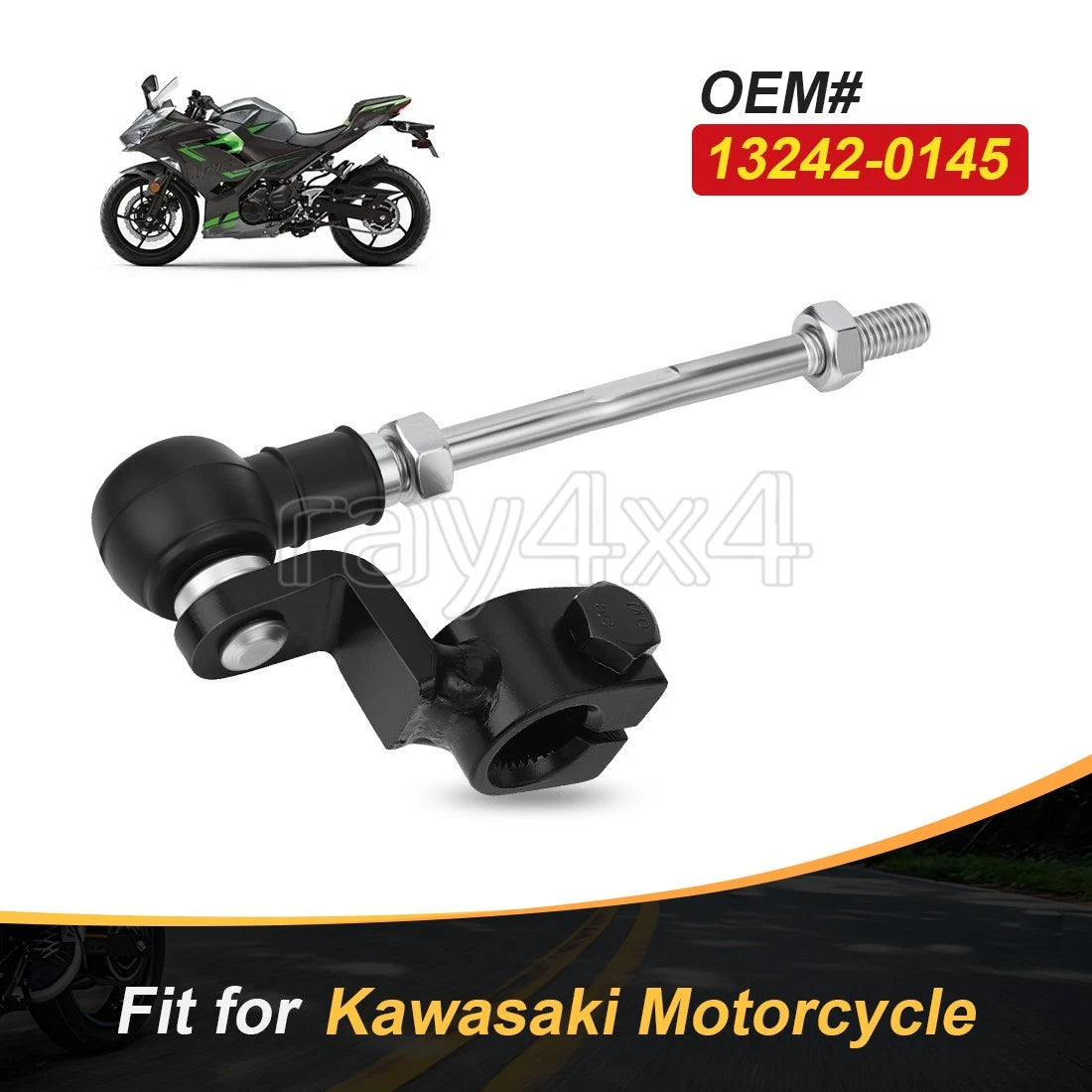 Shifter Shift Lever Linkage w/ Rod for Kawasaki Ninja 400 EX400 EX500 (2018–2023) 13242-0145