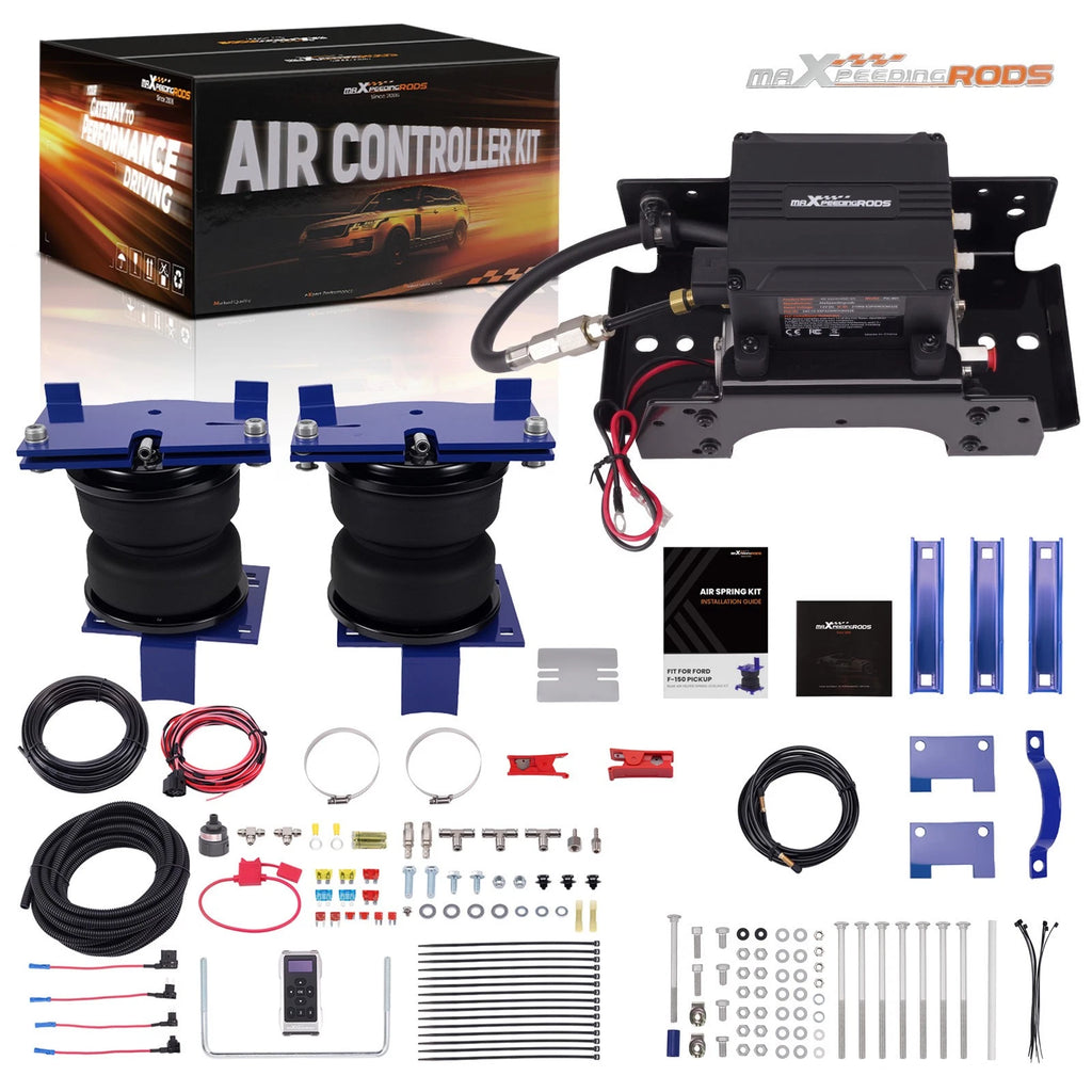 Air Suspension Bags + Dual-Path Wireless Compressor Kit for Ford F-150 (2001–2014)