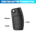 1X 433MHz Fob Car Remote Key for Ford Focus Mondeo Fiesta Galaxy 