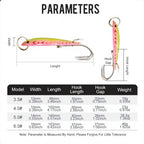 15g 88mm Metal Jig Lure Double Hook for Bass Trolling & Spanish Mackerel