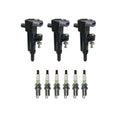 Set of 3 Ignition Coils & 6 NGK Spark Plugs for Ram 1500 (2002–2008)