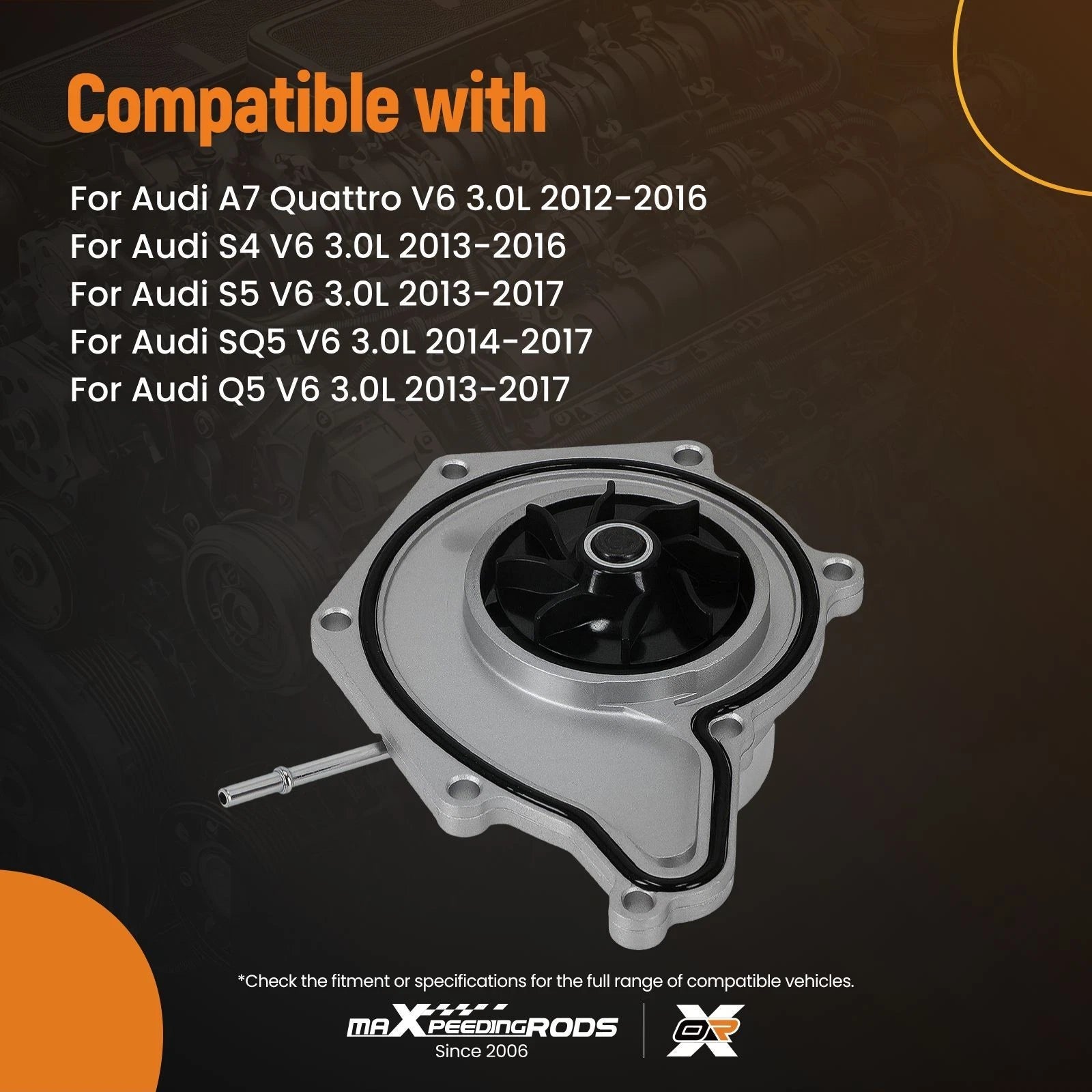 Coolant Water Pump for Audi A8/A6 V6 3.0L (2012-2015)
