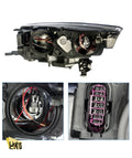 Passenger Halogen Headlight for Ford Escape (2017–2019) RH with LED DRL, Chrome