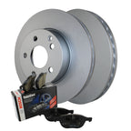 Front Brake Kit 295mm Disc Rotors & Semi-Metallic Pads for MB W204 W212 (2007–2015)