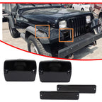 Set of 4 Smoke Lens Side Marker Lamps for Jeep Wrangler (1987–1995)