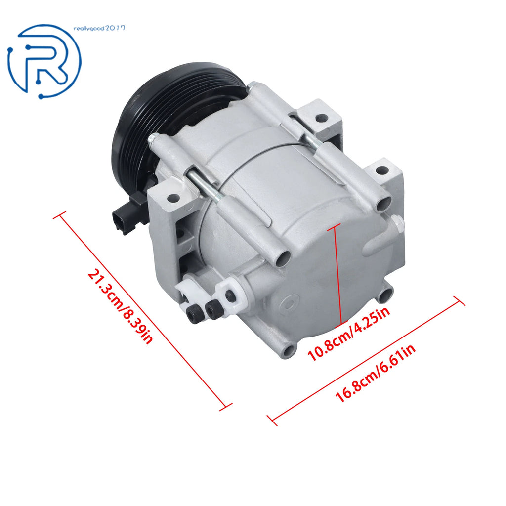 A/C Compressor for Ford Mustang (2007-2010) 4.6L 6-Groove