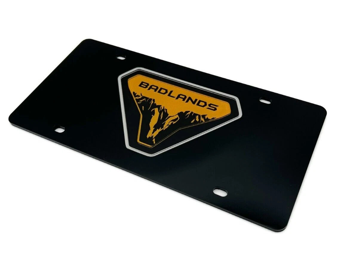 Acrylic License Plate Frame Premium Black for Ford Bronco Badlands (2021–2025)