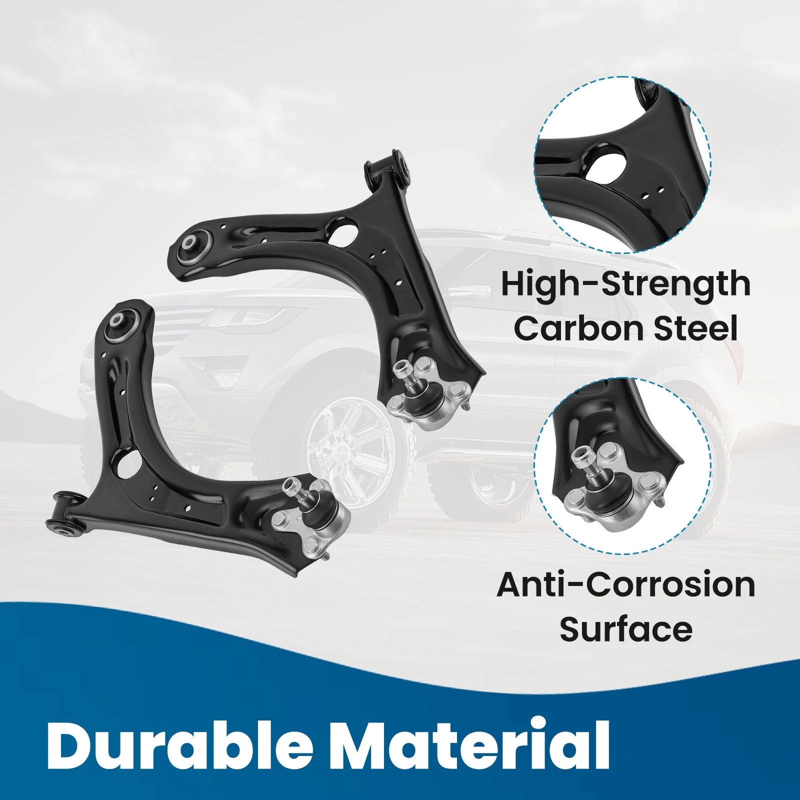 Front Lower Control Arms & Ball Joint Assembly for Volkswagen Passat (2012–2021)