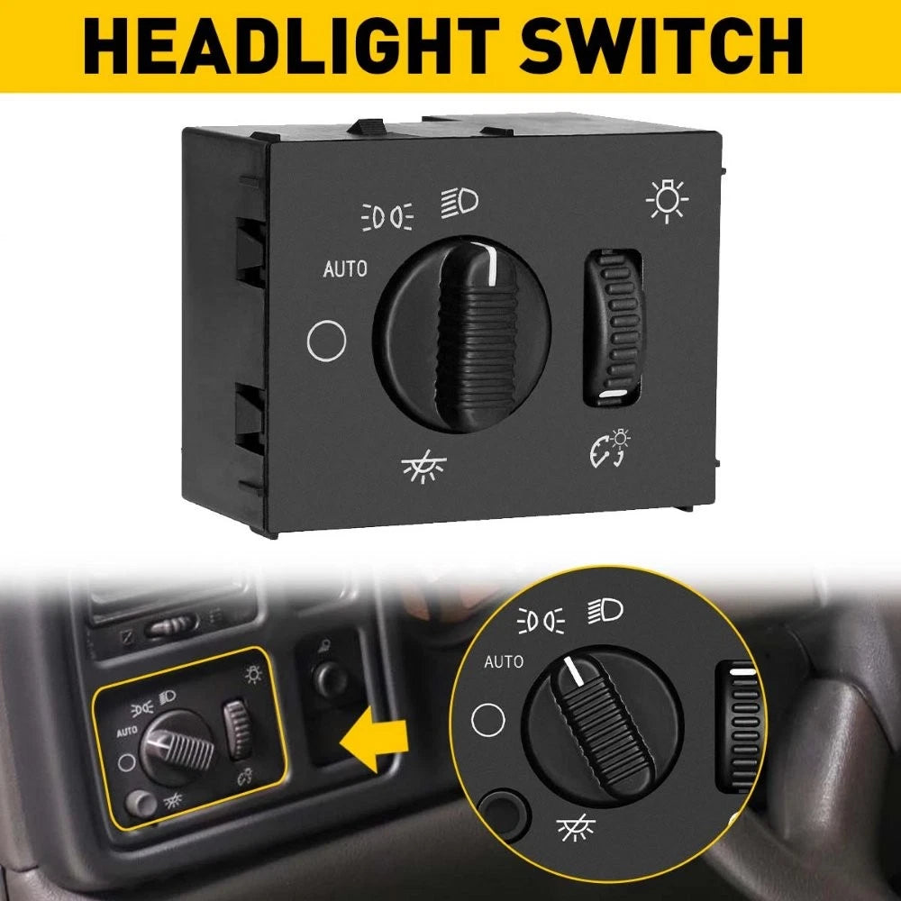 Headlight Dash Light Dimmer Switch for Escalade Silverado Sierra Yukon H2 (2003–2006)