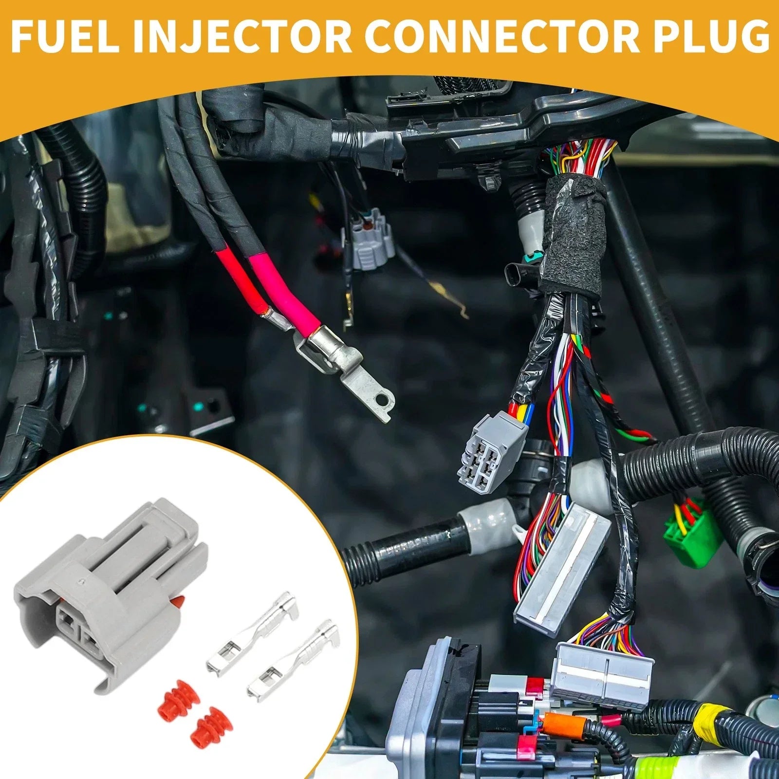 Fuel Injector Connector Plug for Hyundai Elantra Sonata Santa Fe (2011-2016)